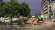 کلیپ باران شدید در کرج و آب گرفتگی معابر